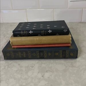 Antique decorative book stack cofee table books sweet  books tallest 9” (11)